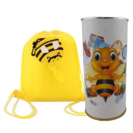 Mochila infantil abeja en lata PERSONALIZADA