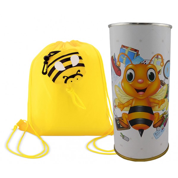 Mochila infantil abeja en lata