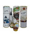 Lata PERSONALIZADA con vino espumoso con Pastel de Cabracho, pate Cachuela y queso azul